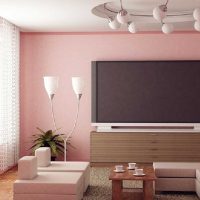 the idea of ​​using pink in an unusual room decor picture