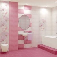 the idea of ​​using pink in a light apartment decor picture