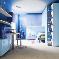 variante d'application d'une couleur bleue inhabituelle dans la conception d'une image de maison
