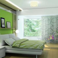 l'idea di usare il verde in una foto di design di un appartamento luminoso