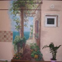 idea di un bellissimo interno di casa con foto di pittura murale