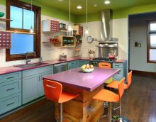 the idea of ​​a bright kitchen decor 14 sq.m photo