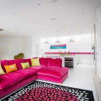 idea of ​​using pink in a light room decor picture