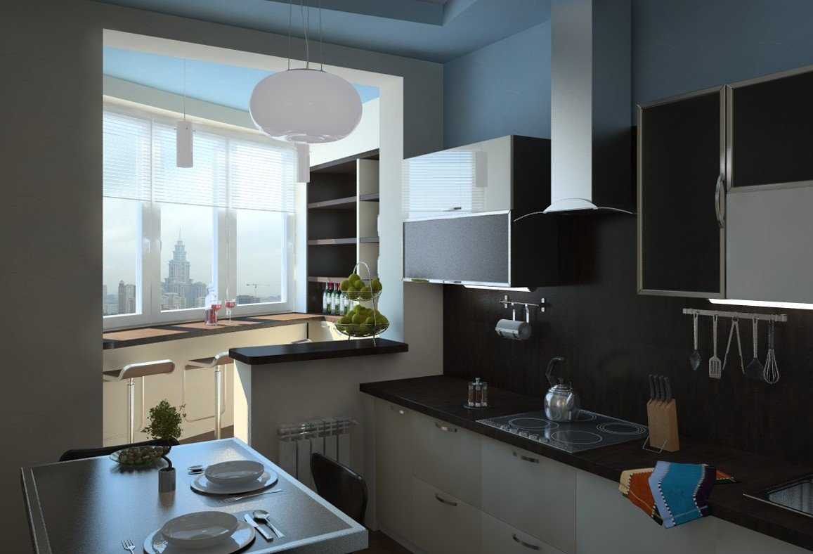 Un esempio di un luminoso design della cucina di 9 mq