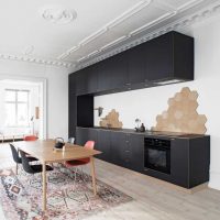 variante du design lumineux de l'appartement dans le style scandinave photo