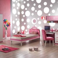 version of the bright style of a bedroom for a girl in a modern style photo