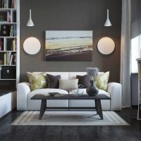 l'idée d'un décor lumineux d'un salon chambre 20 m² photo