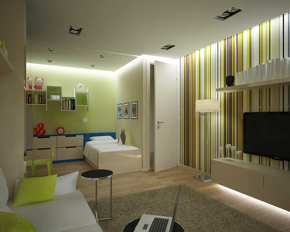 variant of a bright style one-bedroom apartment in Khrushchev
