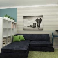 idea of ​​a beautiful studio apartment decor picture