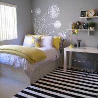 version of the unusual decor of a bedroom for a girl in a modern style photo