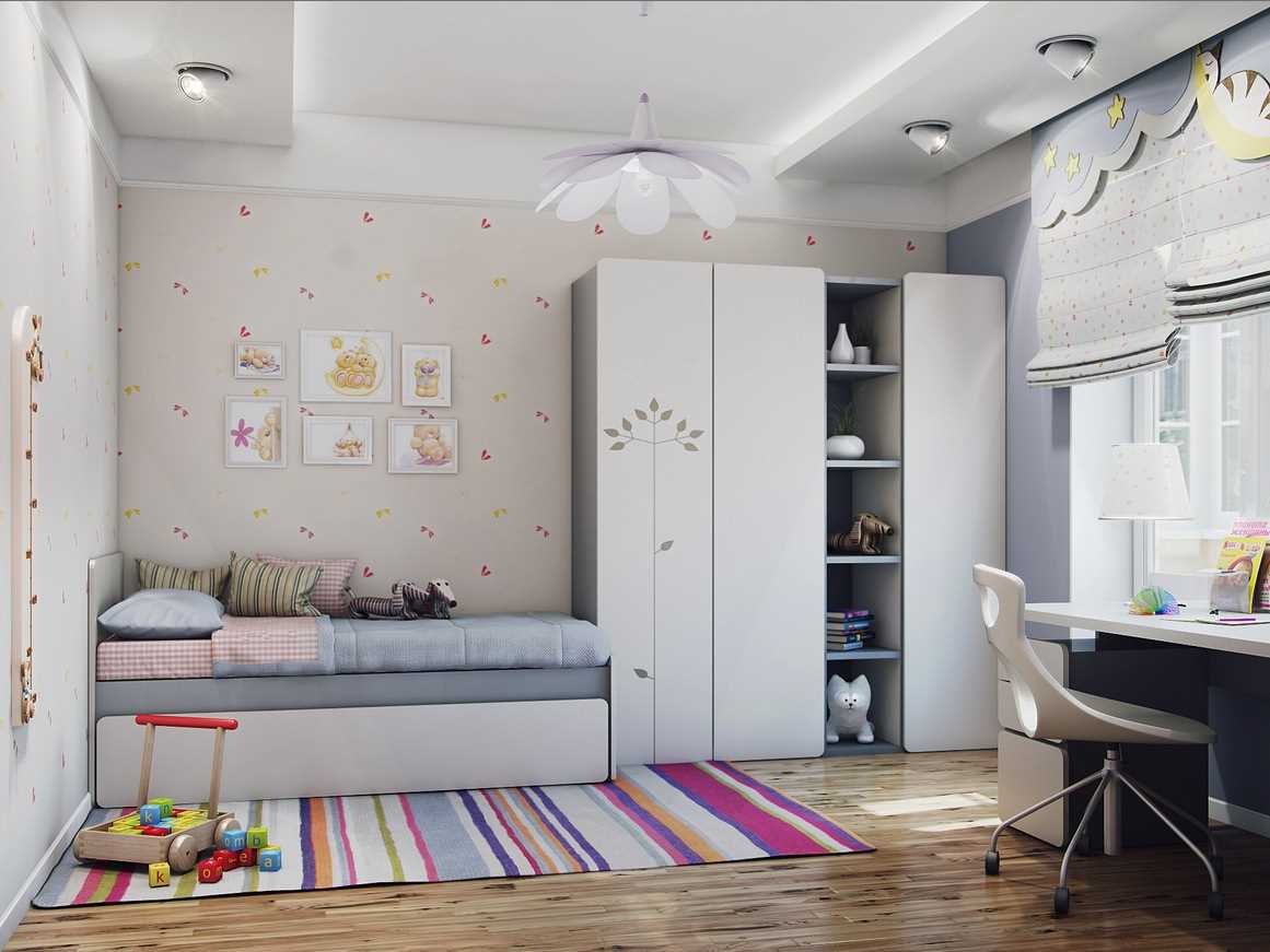 idea of ​​an unusual interior of a bedroom for a girl in a modern style
