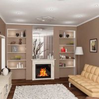 idea of ​​bright design one-bedroom apartment photo