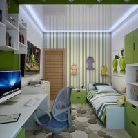 idée d'un style lumineux d'une chambre pour fille 12 m² photo