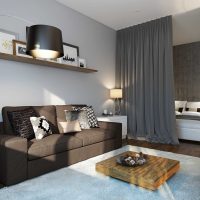 the idea of ​​a bright style one-bedroom apartment in Khrushchev picture