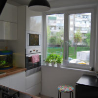 kitchen in Khrushchevka 6 sq m