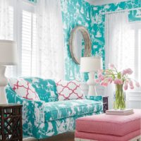 turquoise color in the living room