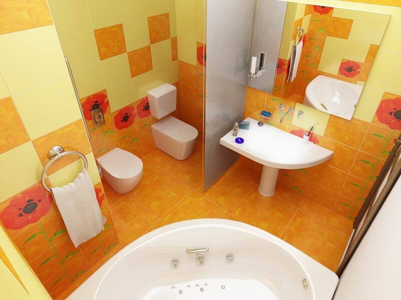 vonios kambario dizainas su tualetu