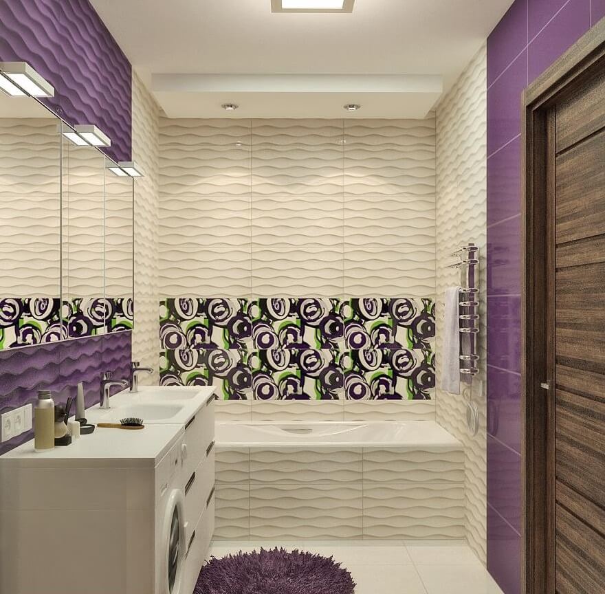 ontwerp van een gecombineerde badkamer met toilet