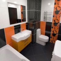 modernaus stiliaus vonios kambarys