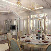 dining room design with a large table