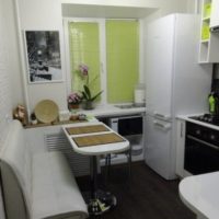 interior of a small kitchen 6 sq. meters