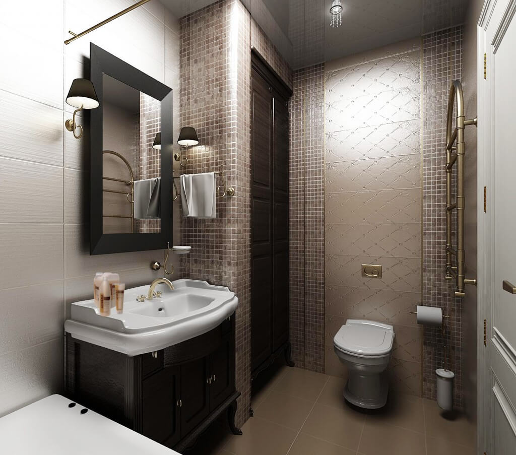 stijlvolle gecombineerde badkamer