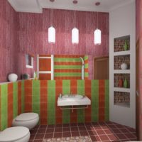 felgekleurde badkamer