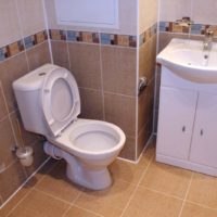 bathroom and toilet in one room