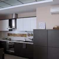 kitchen design with ventilation duct