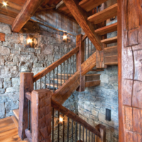 escaliers design à l'intérieur de la maison