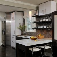 conception de cuisine studio dans un petit appartement