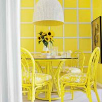 la possibilità di utilizzare il giallo chiaro nel design della foto dell'appartamento