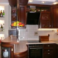 the idea of ​​an unusual kitchen design of 10 sq.m.n series 44 picture