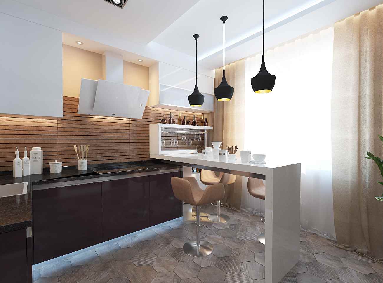 Un exemple d'un beau décor de cuisine de 13 m²