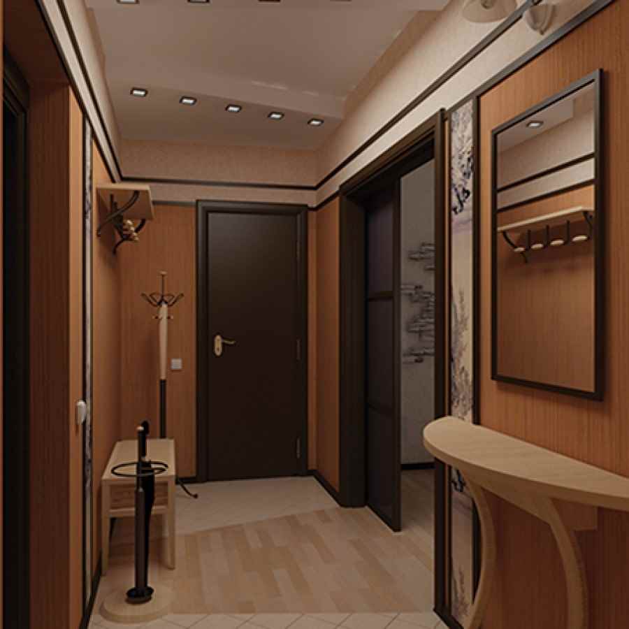 Un exemple de conception lumineuse d'un petit couloir