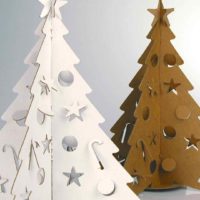 l'idée de créer un arbre de Noël de fête de papier vous-même photo