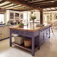 the idea of ​​an unusual decor of a rustic kitchen photo