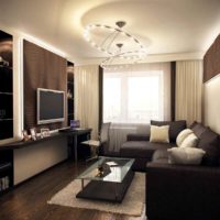 the idea of ​​a bright living room interior 15 sq.m photo