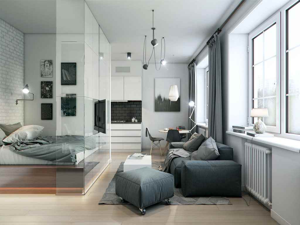 the idea of ​​a bright style living room 15 sq.m