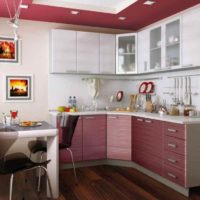 An example of a beautiful style of kitchen 11 sq. m picture