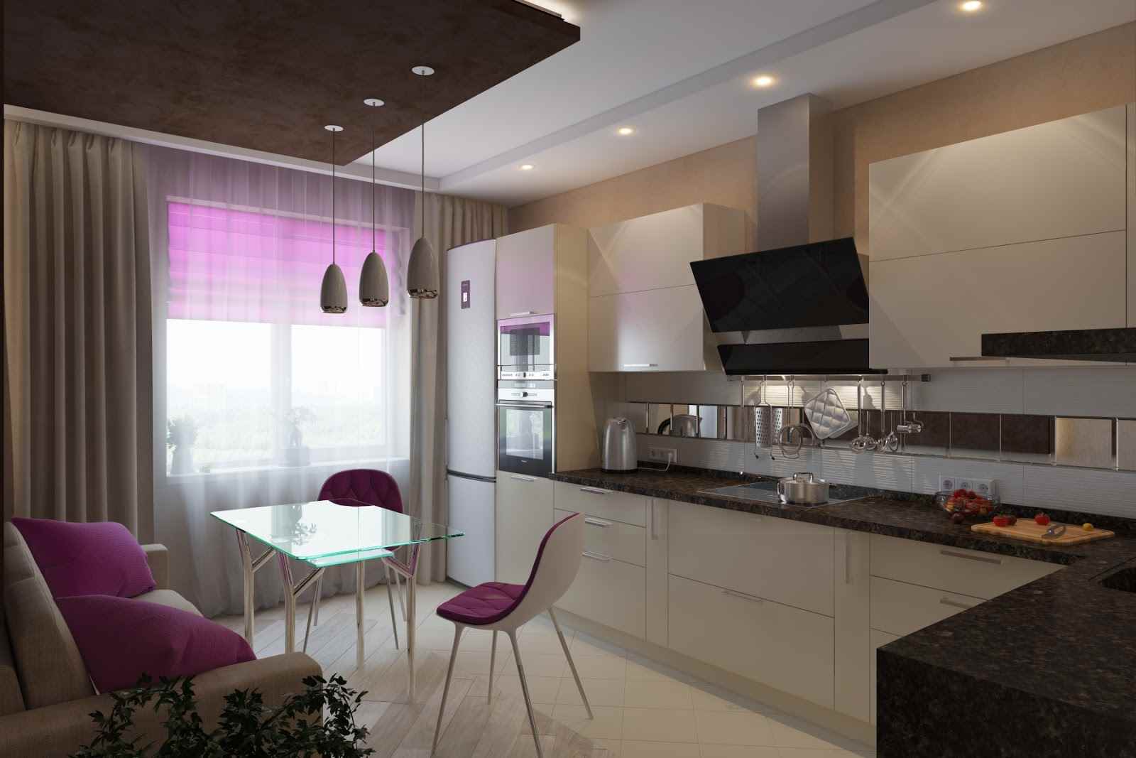 l'idée d'une cuisine de style lumineux de 13 m²