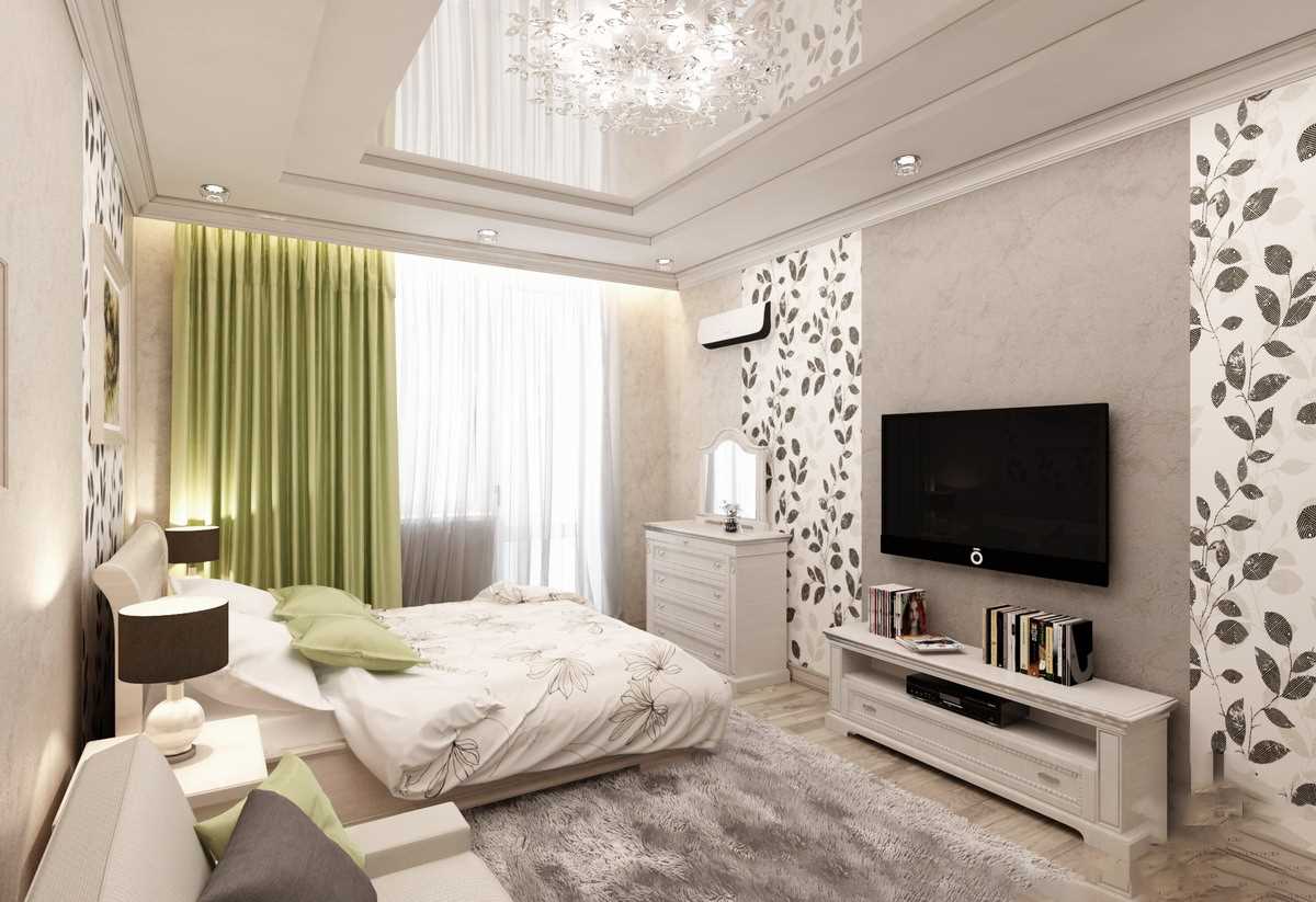 An example of a beautiful style living room bedroom
