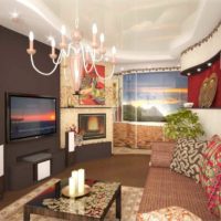 an example of a beautiful living room style 15 sq.m photo