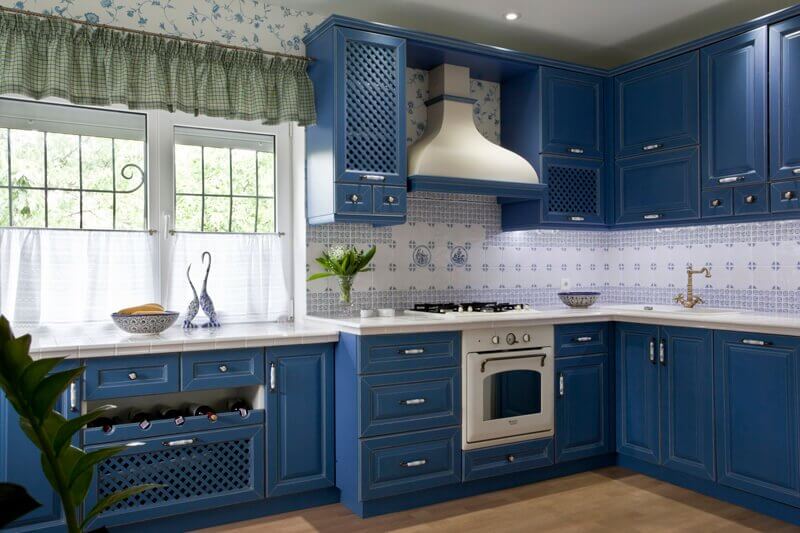 blue provence kitchen
