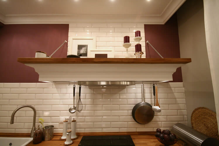 kitchen with ventilation duct