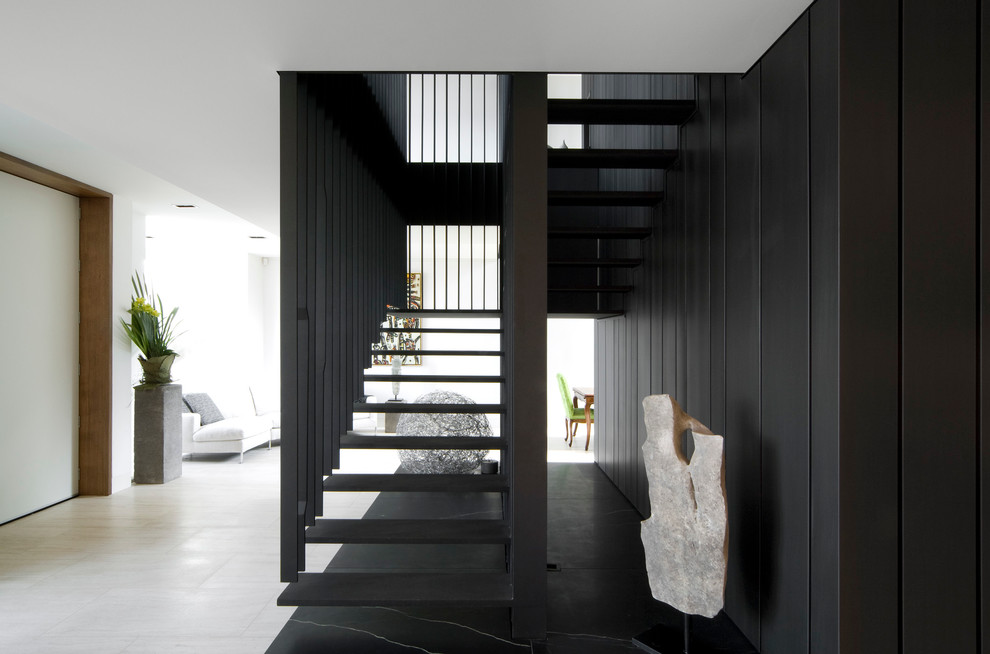black staircase