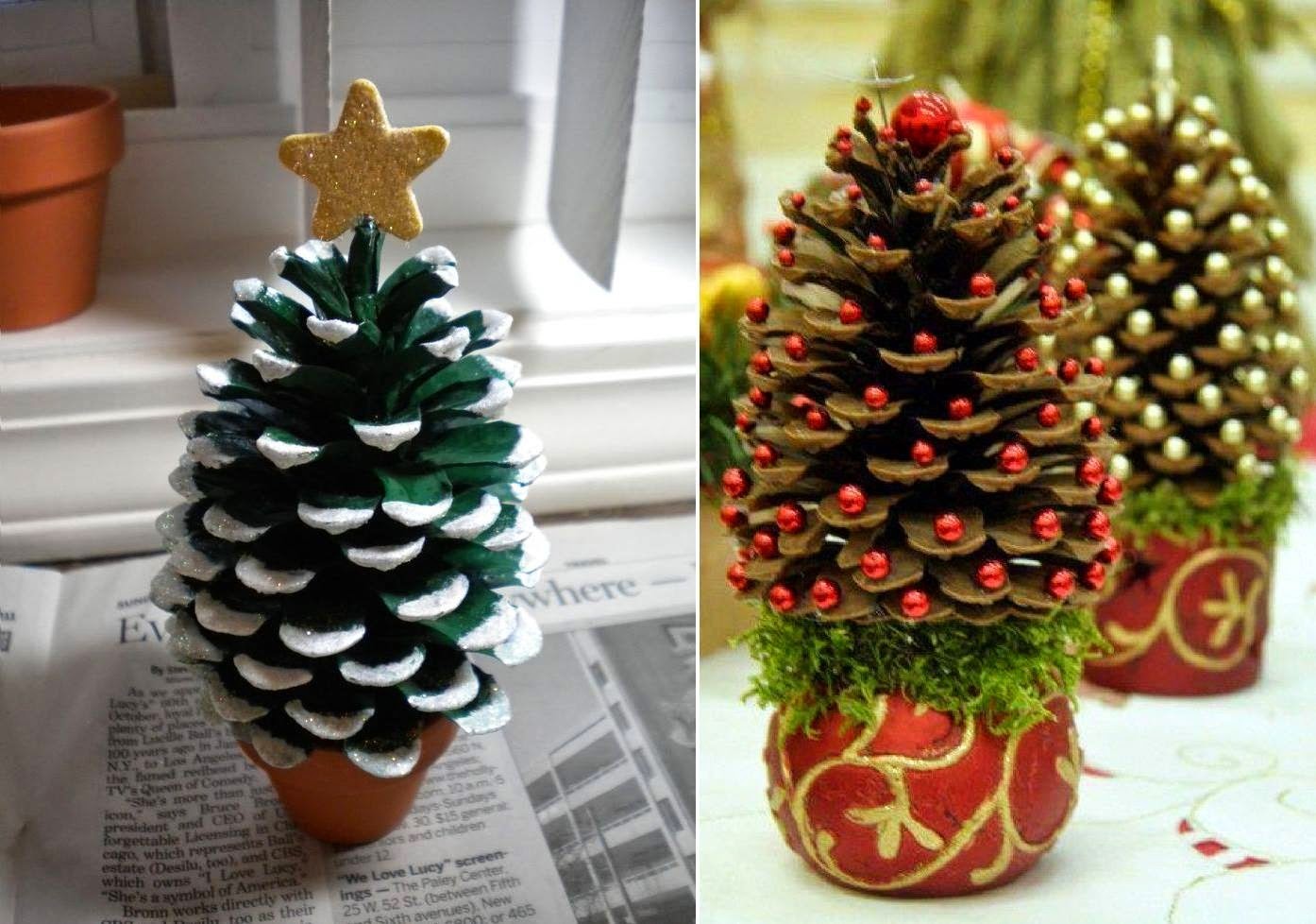 Christmas crafts from cones