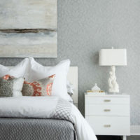 behang grijze kleur slaapkamer
