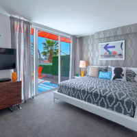 behang grijze kleur slaapkamerfoto