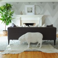 behang grijze kleur woonkamer